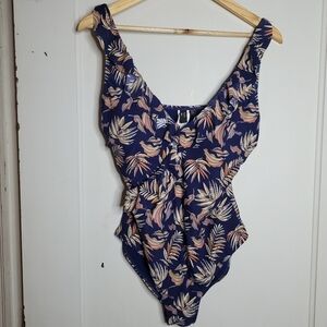 Nip Tuck  Swim, Floral One Piece Swim Suit with Ruffle Details 8